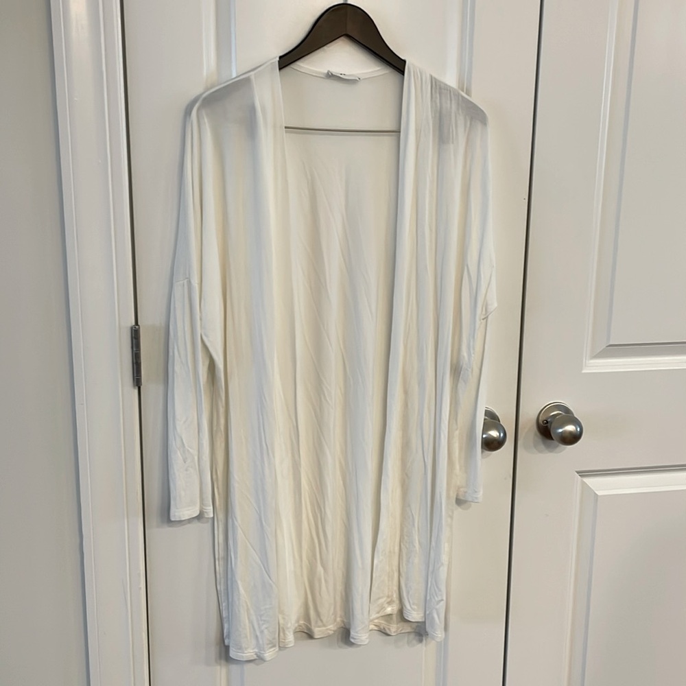 Carly Jean LA ivory cream super soft cardigan women’s size XL